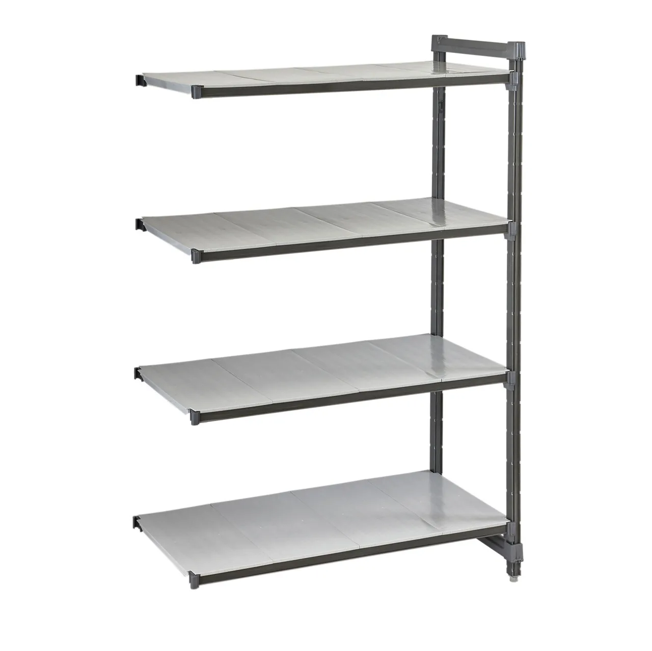 Cambro CBA214272S4580 Camshelving® Basics Plus Solid 4-Shelf Add-On Unit - 21" x 42" x 72"