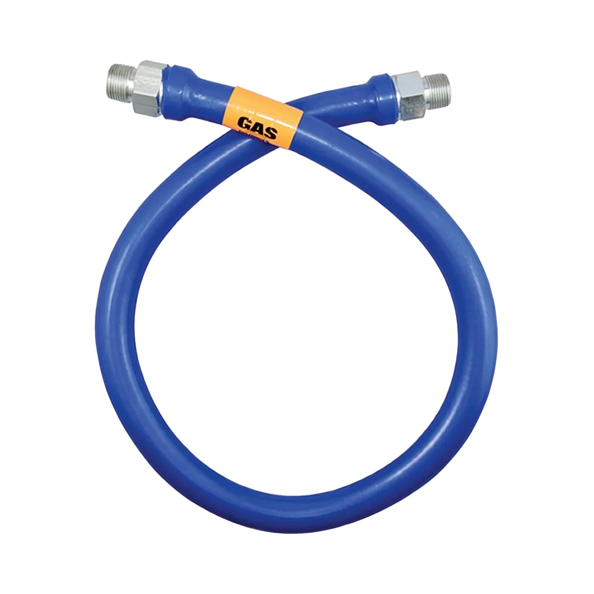 Dormont 1650BP48 Blue Hose 48" Stainless Steel Moveable Foodservice Gas Connector, 1/2" Dia.
