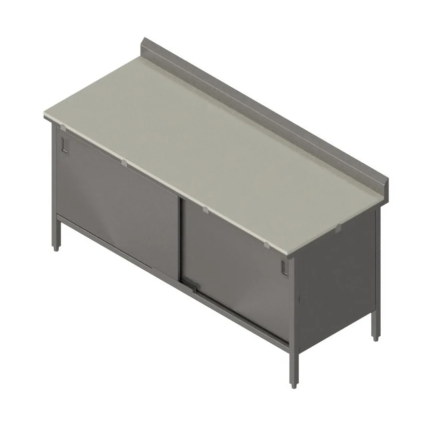 John Boos EBSP3R5-3036 Work Table, Cabinet Base with Sliding Doors, 36"W X 30"D