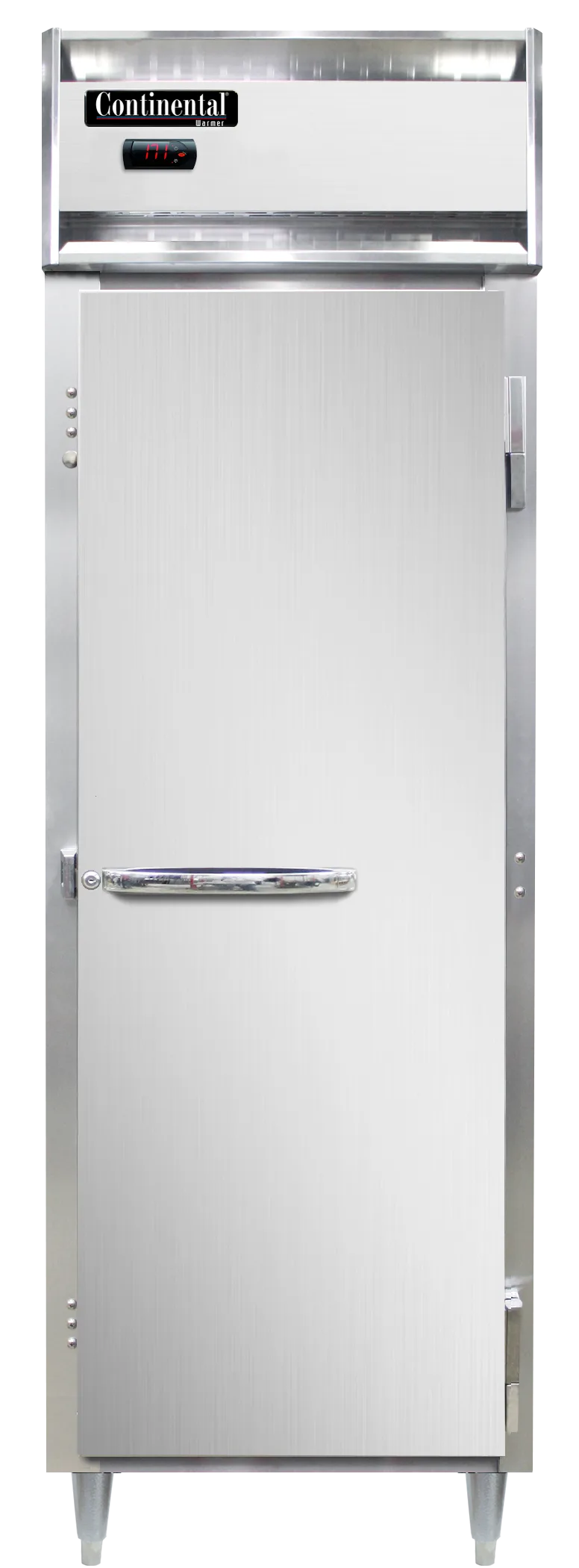 Continental DL1W-SA-PT-SD-GD 1-Section Heated Holding Cabinet, 21 cu ft, Stainless Steel, Pass-Thru, Full-Height Steel Door & Rear Glass