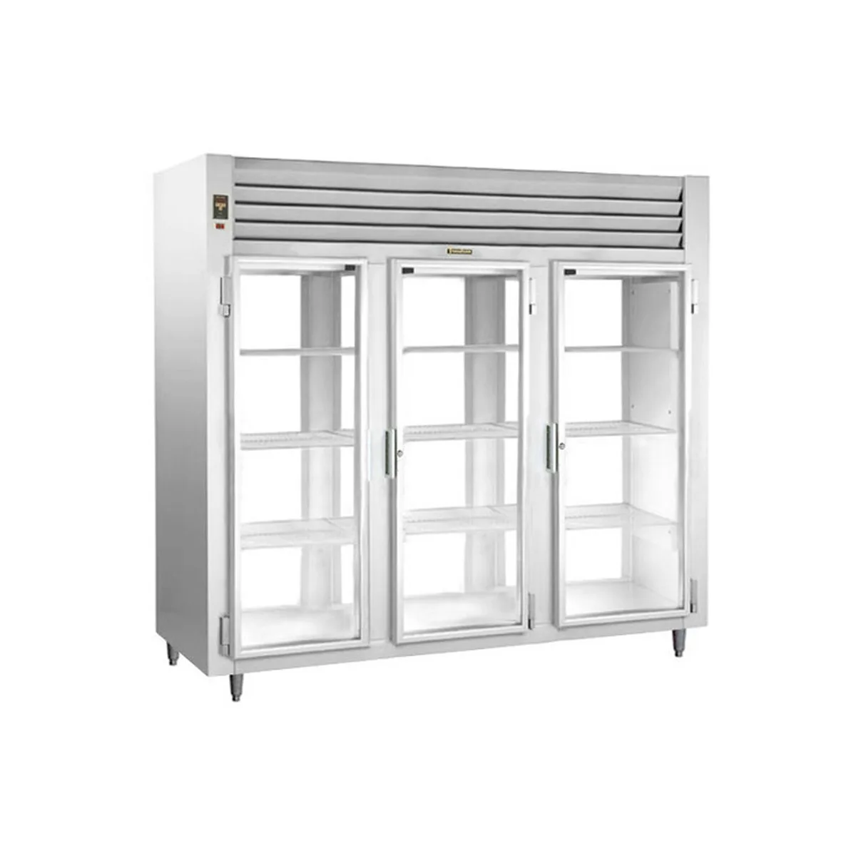 Traulsen RHT332NP-FHG 76" 3-Section Pass-Thru Refrigerator w/ 6 Glass Doors, Remote, 76.25 cu. ft.