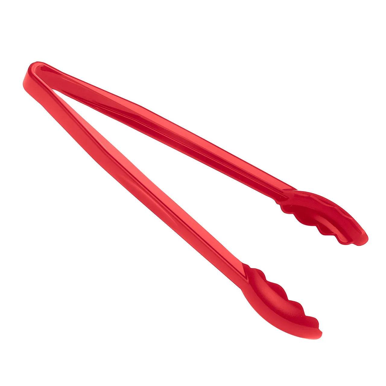 Cambro 12TGS404 - 12" Red Plastic Serving Tongs, Heat‑Resistant, Dishwasher Safe
