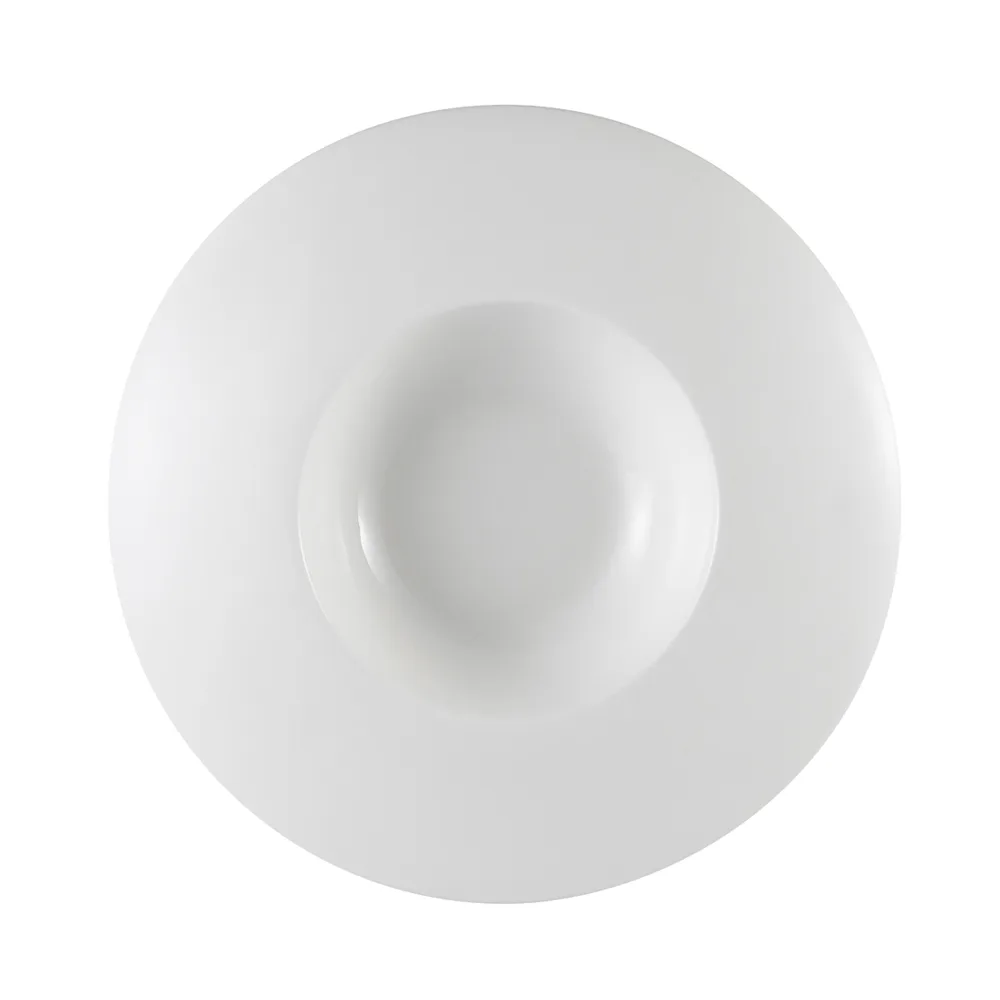 CAC China PS-110 Paris Champagne Bowl, 12 Oz 11" x 2" Round Bone White Porcelain - Dozen