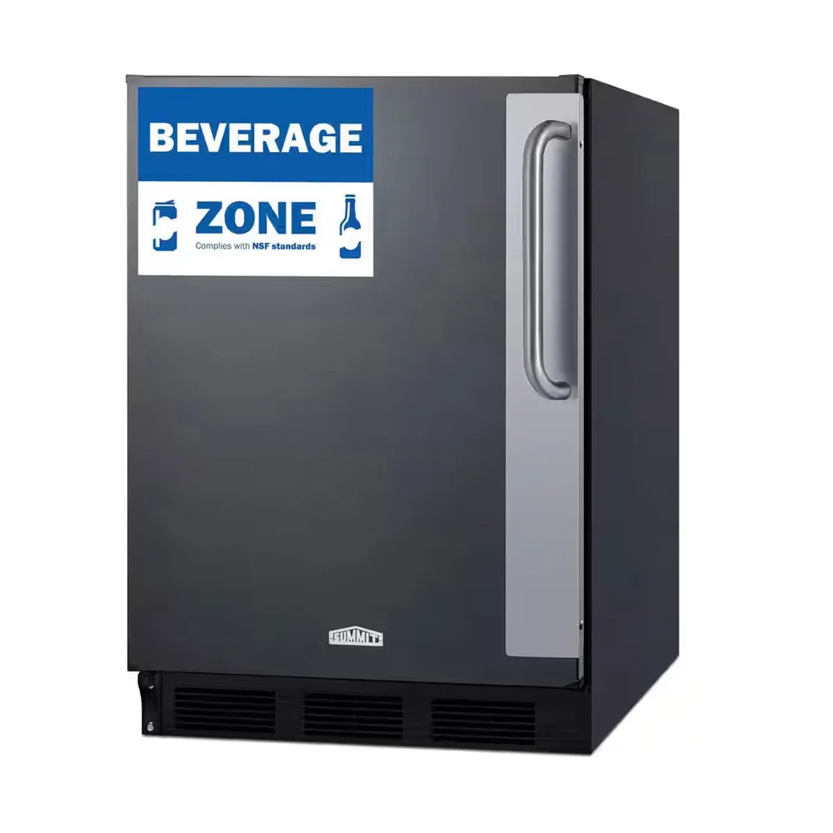 Summit FF6BK7BZADALHD 24" Reach-In Refrigerator in Black, Left Hinged Door, ADA Compliant, 5.5 cu. ft.