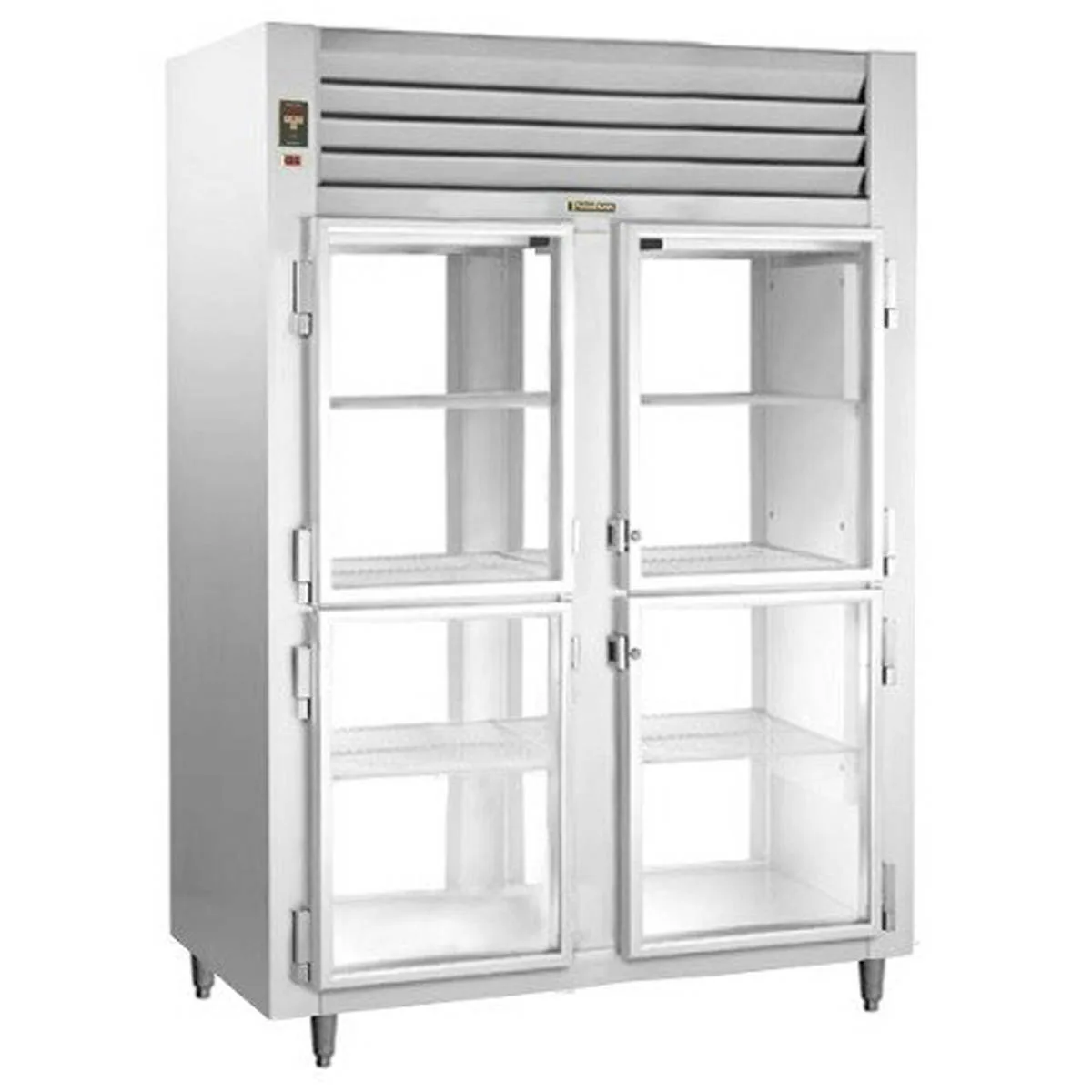 Traulsen AHT232NPUT-HHG 52" 2-Section Pass-Thru Refrigerator w/ 8 Half Glass Doors, Top Mount, 50.63 cu. ft.