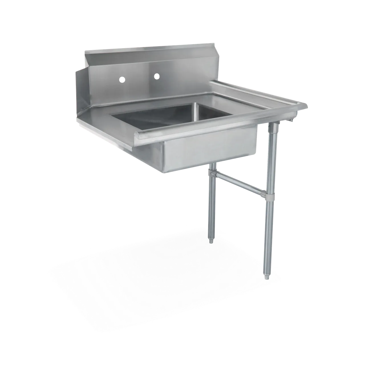 Steel Works SWSDT-26R 26"x30" Soiled Dish Table with Bowl, 16 Gauge S.Steel / Right Drainboard