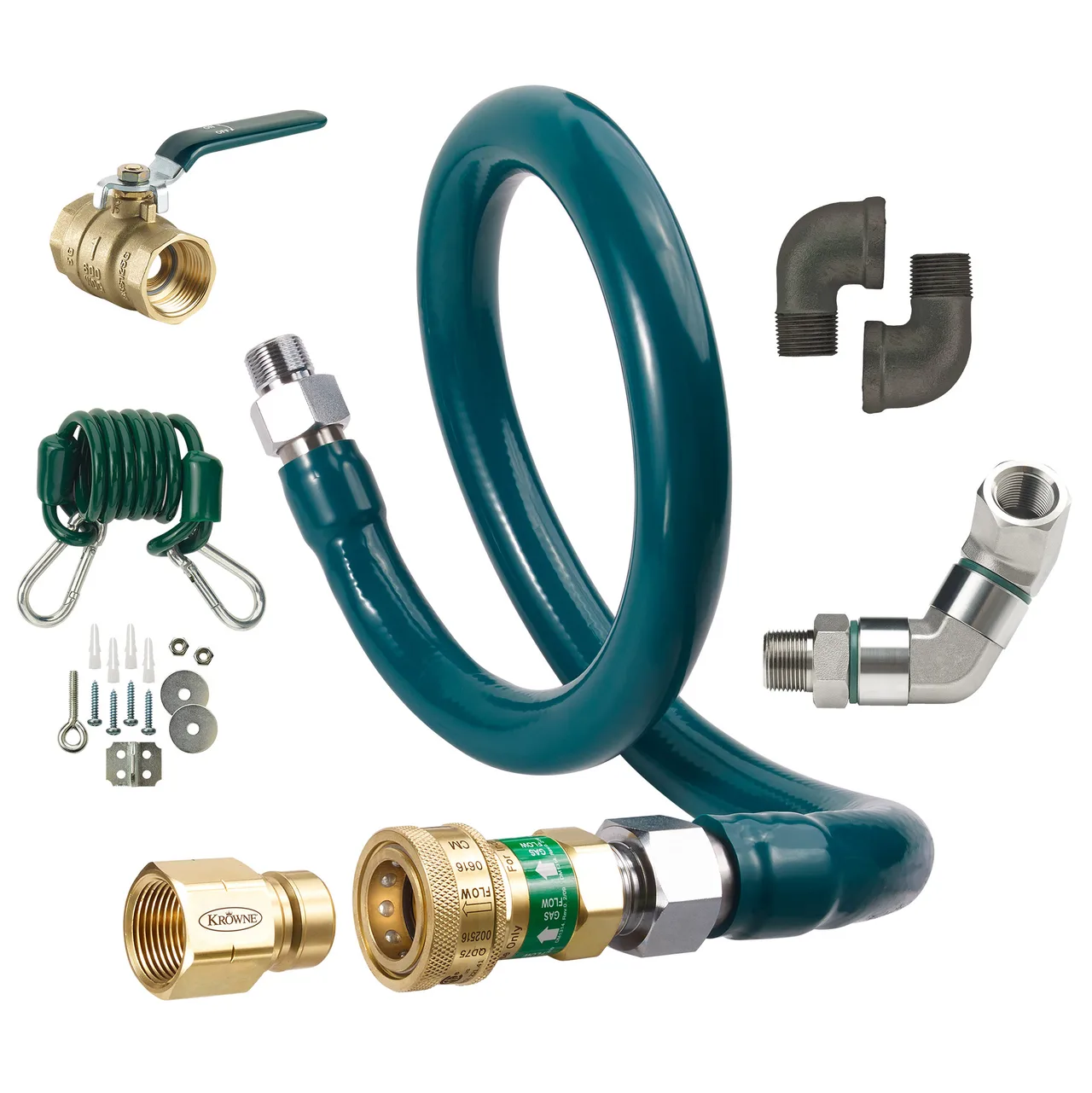 Krowne M10060K9 Royal Series Moveable Gas Connection Kit, 1" I.D., 60" Long