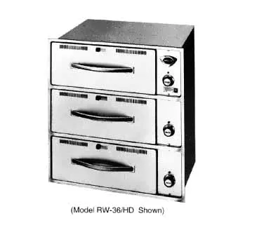 Wells RW-36HD Heavy Duty Food Warming Drawer Unit, Built-In, Three Drawers