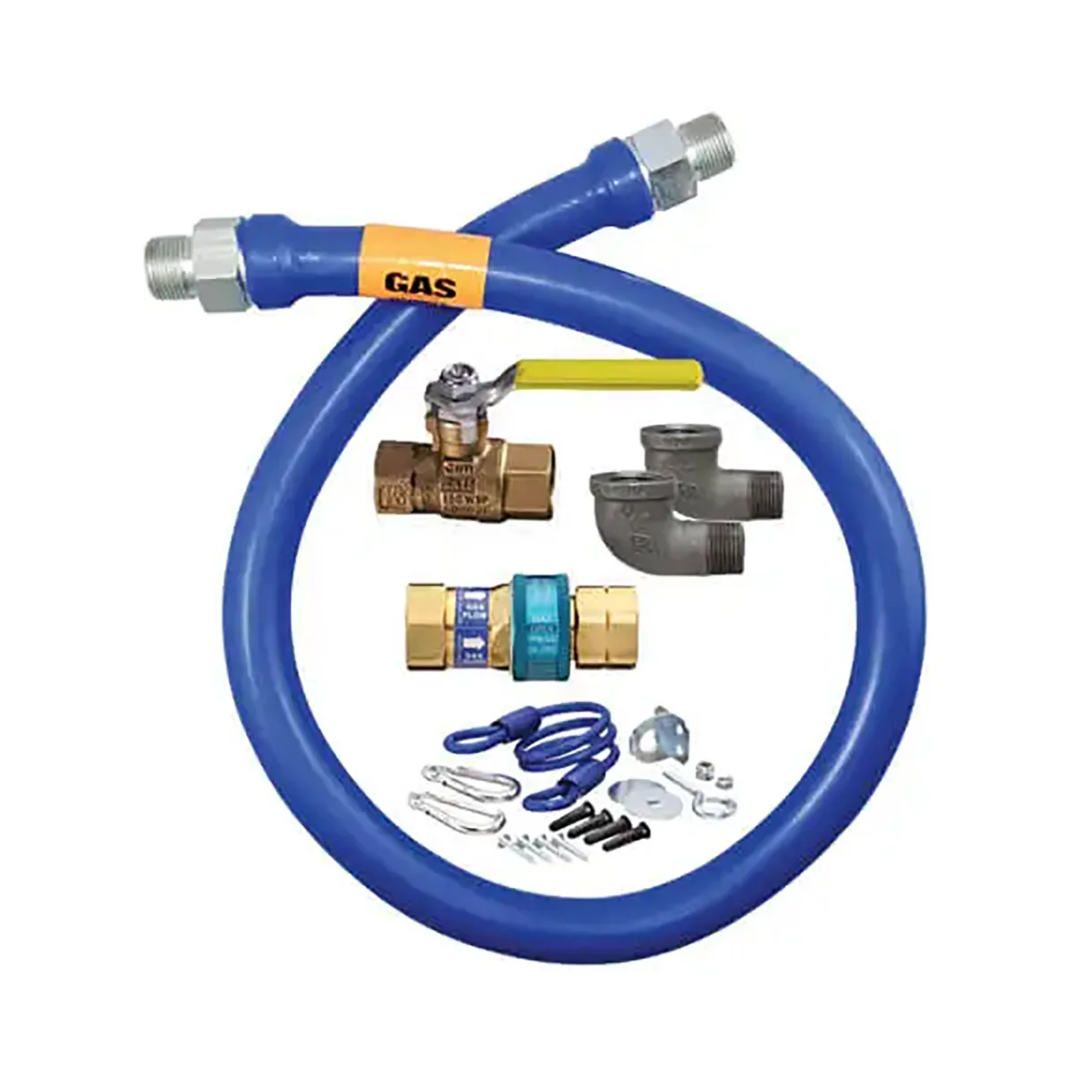 Dormont 1675KIT60 Deluxe 60" Moveable Gas Connector Kit, SnapFast Quick Disconnect,  3/4" Diameter