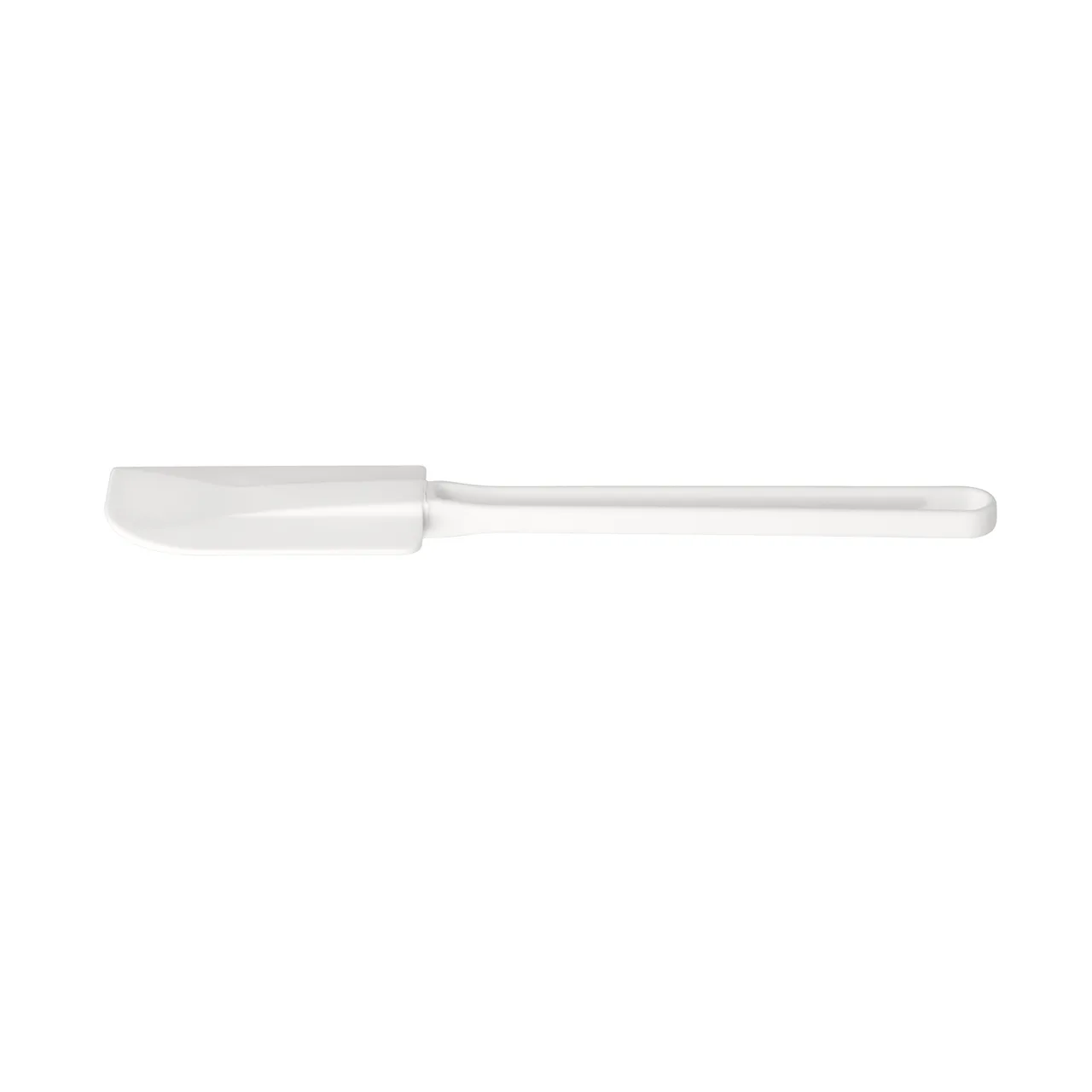 CAC China KUSF-R-10 Commercial Spatula, 10" Flat Blade, Rubber, White Handle And Blade, BPA Free