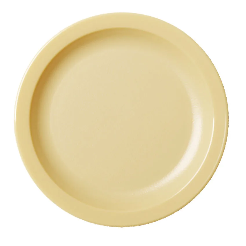 Cambro 65CWNR133 Plate, 6-9/16" Diameter Narrow Rim, Beige PC, Scratch‑Resistant, NSF Certified