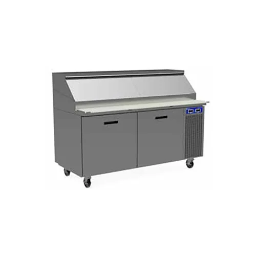 Randell 8268W-290 68" 2-Section Refrigerated Pizza Prep Table w/ 2 Doors, 17.76 cu. ft.