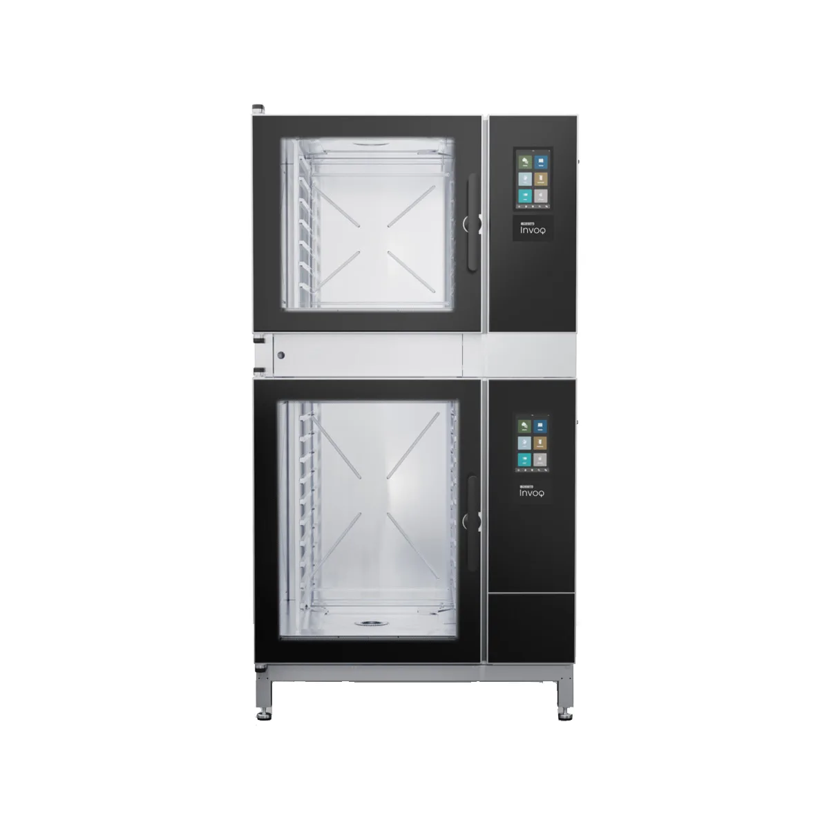 Blodgett INVOQ 62BE/102BE Double Full Size 17 Sheet Pan Electric Combi Oven Steamer w/ Boiler, Touchscreen