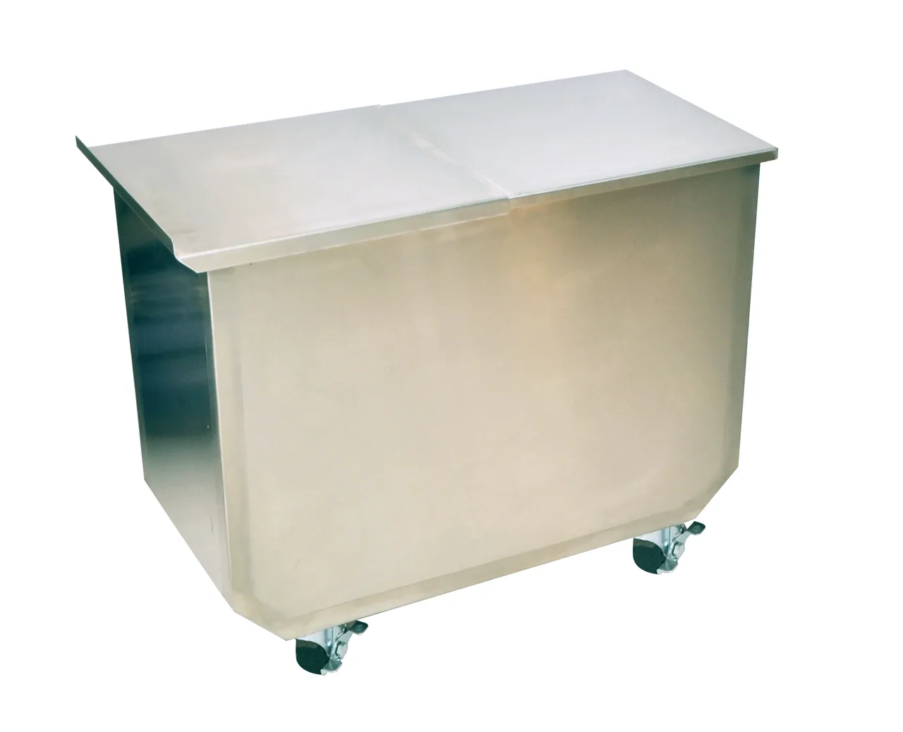 BK Resources IGB-124 Bin, 124 Qt, 26-3/64"W x 18-5/8"D x 29-1/2"H, Lid+Bumpers, Casters Brk, SS