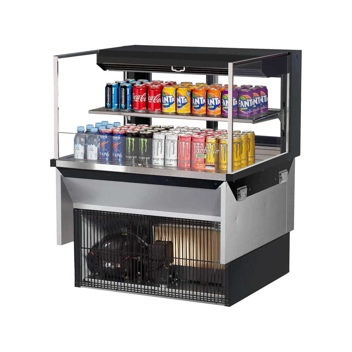 Turbo Air TOM-36L-UFD-W(B)-2SI-N 36" Drop In Open Refrigerated Deli Display Case