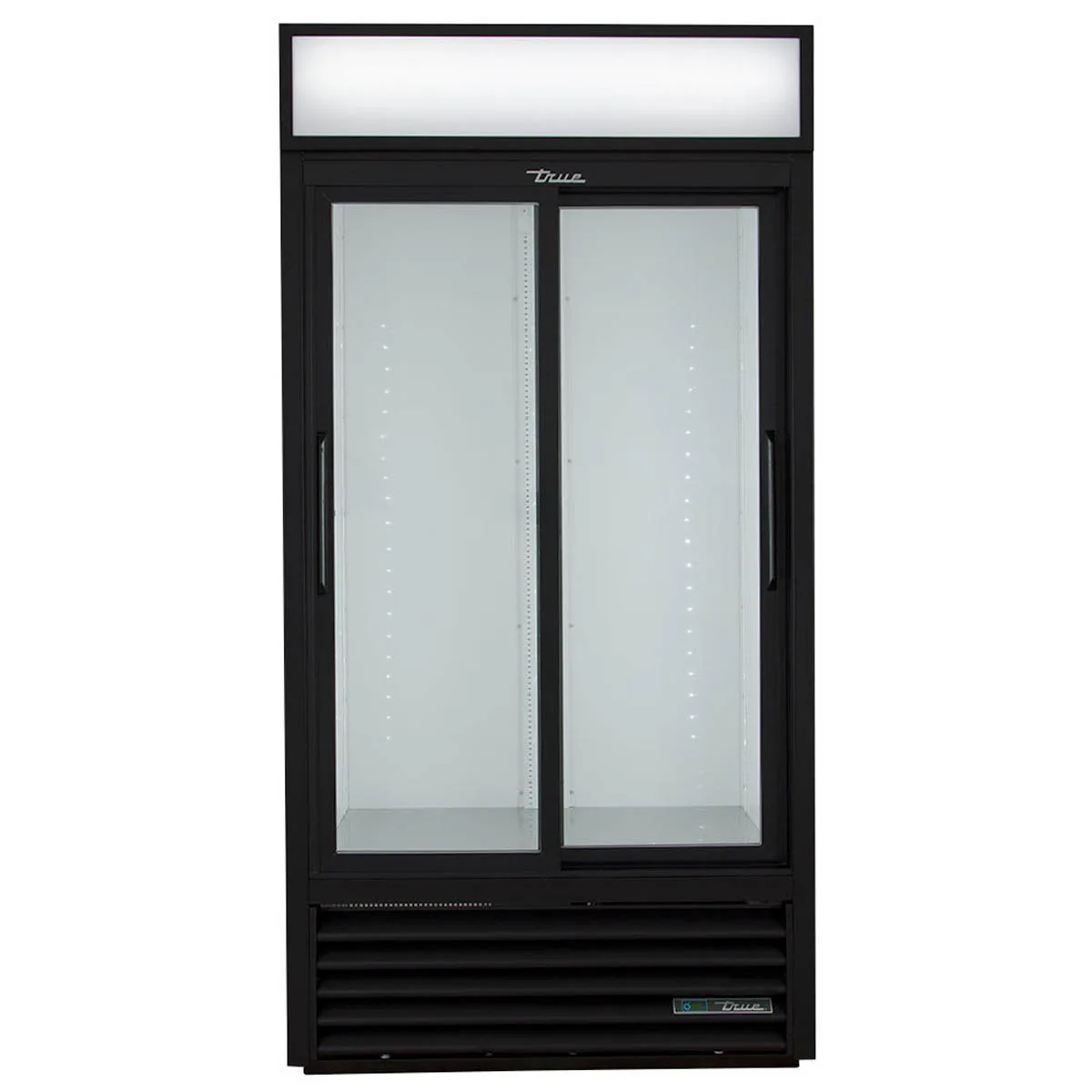 True GDM-33-HC-LD 39" 2-Section Thermal Glass Sliding Door Refrigerated Merchandiser