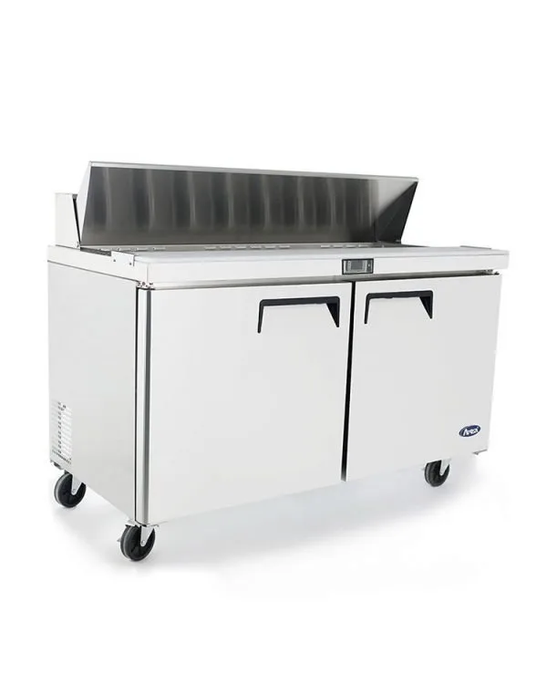 Atosa USA MSF8303GR 60" Two Section Sandwich / Salad Prep Table, 17.2 cu. ft.