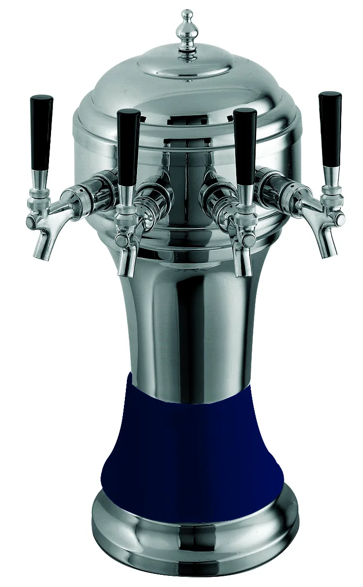 Perlick 4056BL5BPC Roma Draft Beer Dispensing Tower, 5 Faucets