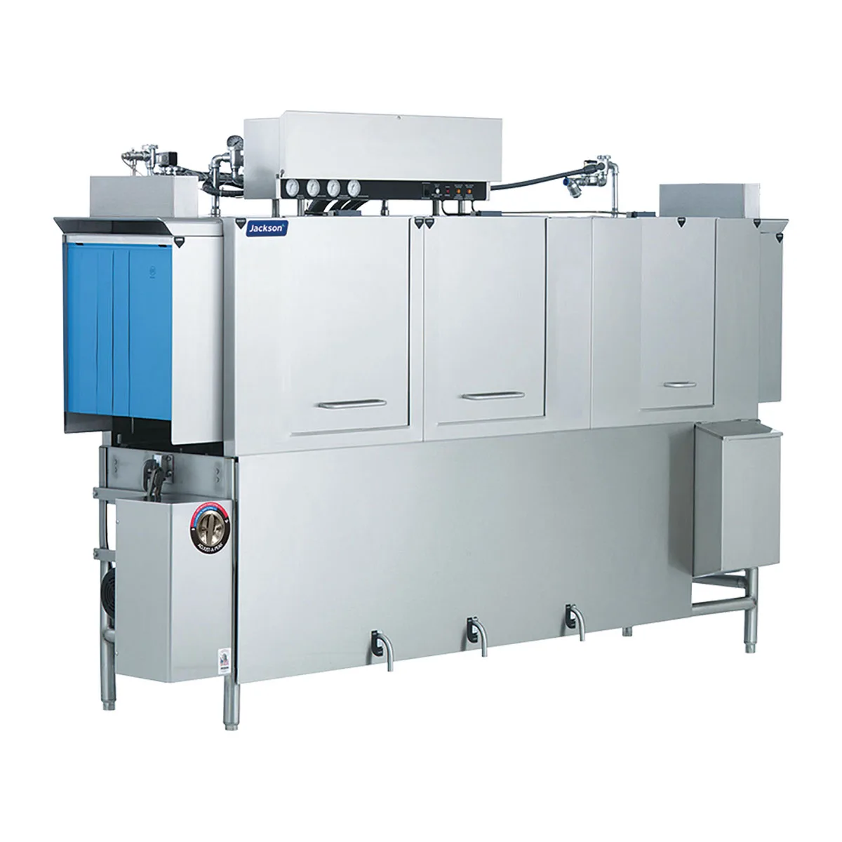 Jackson WWS AJ-100CS 100" Conveyor Dishwasher, 287 Racks/Hr - High Temp Steam Tank without Booster