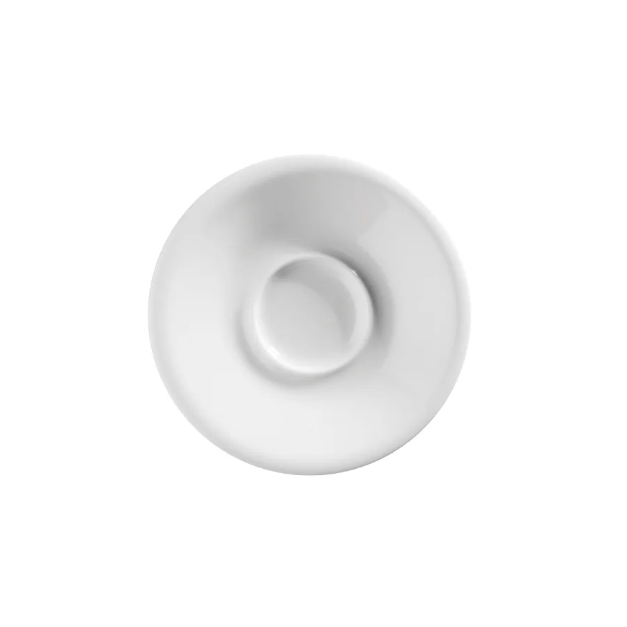 GET PA1101810124 Espresso Saucer, 5" Dia., Porcelain White, Scratch-Resist, Microwave Safe - 1 Dozen