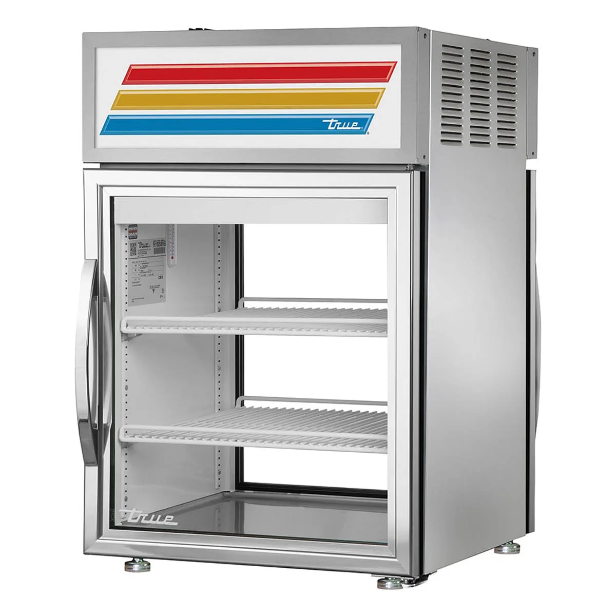 True GDM-05PT-S-HC~FGD01 24" Pass‑Thru Glass Door Refrigerator, 4.9 cu ft, R290, 1/5 HP, 115V