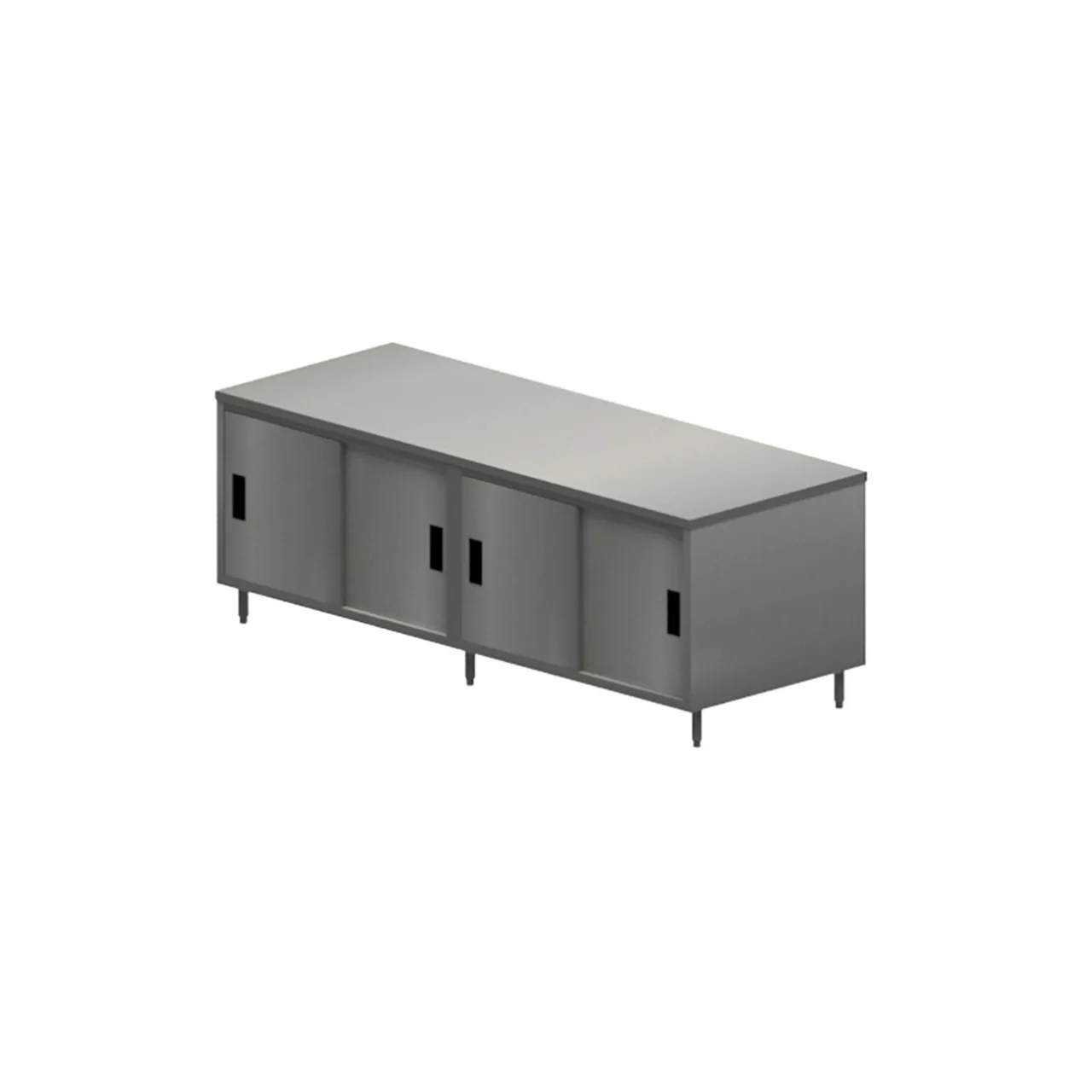 BK Resources CST-3084S2 Chef Table with Sliding Doors, Doors On Both Sides / 84"W x 30"D