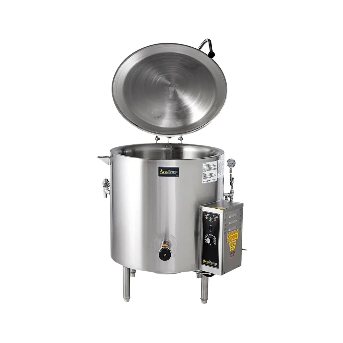 AccuTemp ALLGB-20F 20 Gallon Floor Stationary Full Steam Jacketed Gas Kettle, Quad-Leg, 63.200 BTU