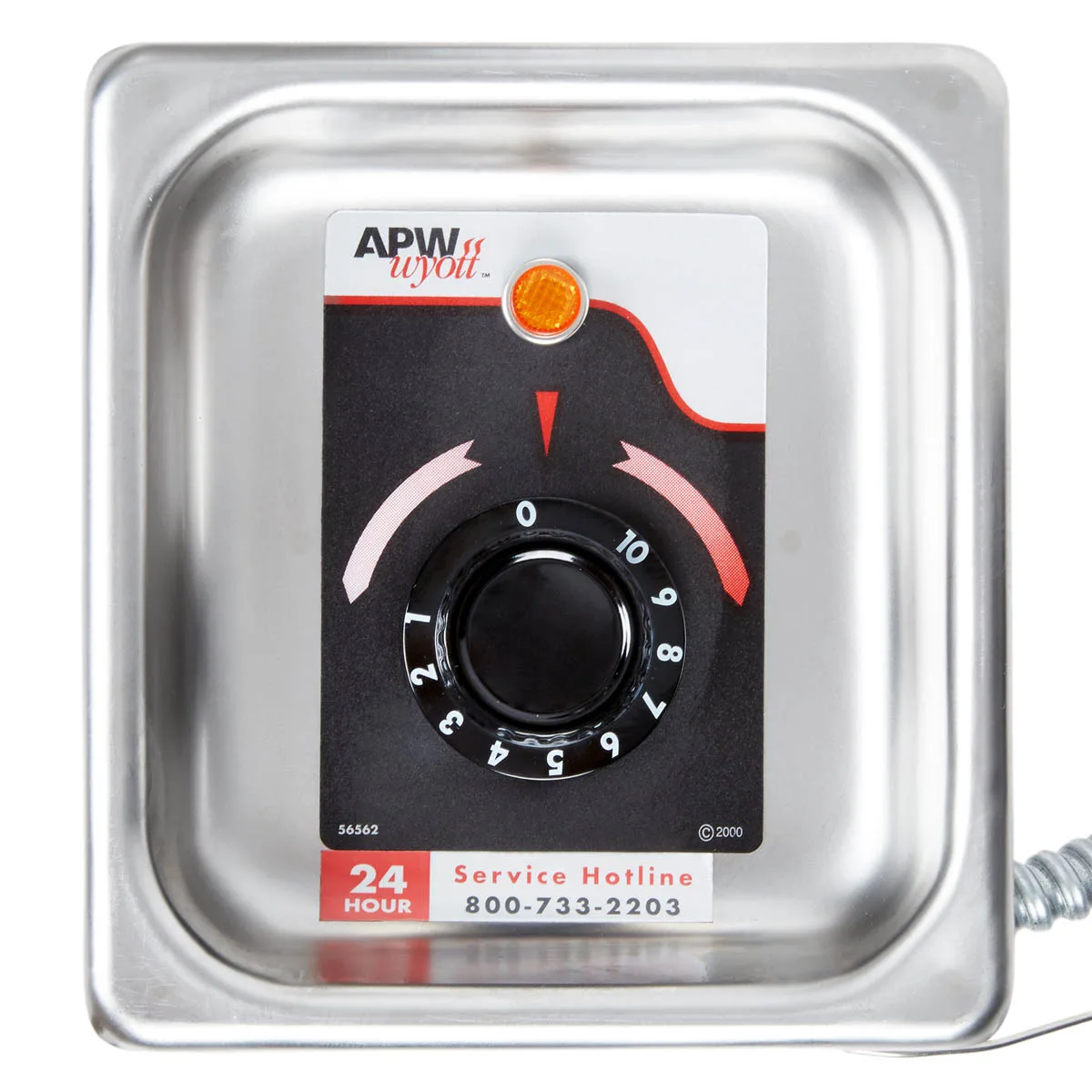 APW Wyott SM-50-7DS ULS Round Drop-In Soup Well, 8-1/2" Diameter, 7 Quart, w/ drain