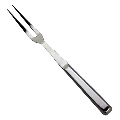 Omcan USA 80147 Carving Fork – 11" Two‑Tine Stainless Steel Fork with Full‑Length Handle, Cutlery