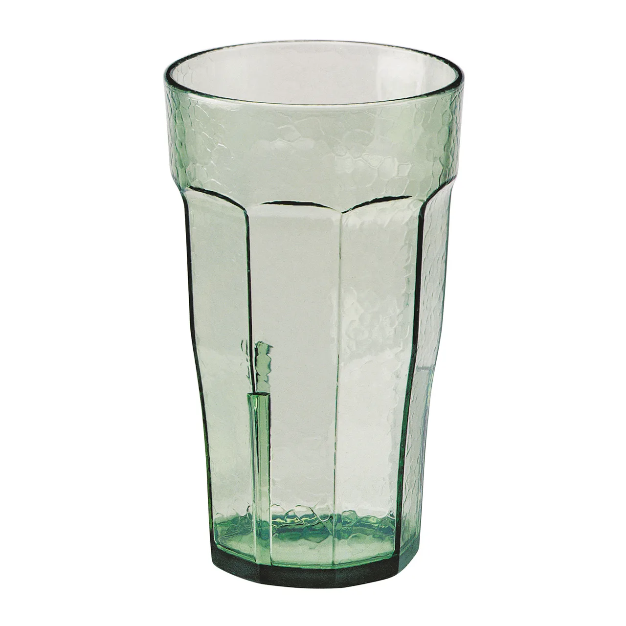 Cambro LT12427 Laguna Tumbler – 12 oz, Green SAN Plastic, Hammered Finish, Impact‑Resistant