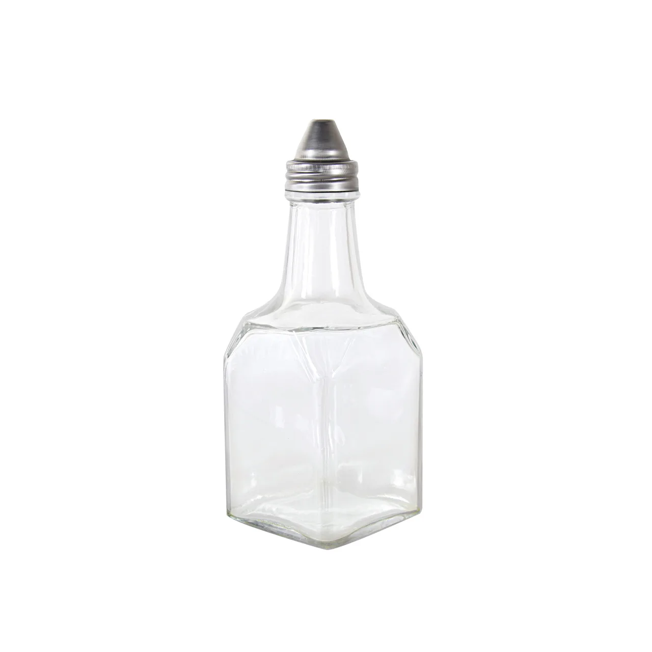 CAC China G3OC-6 Oil & Vinegar Cruet Bottle, 6 oz Glass with Stainless Steel Pourer - 1 Dozen