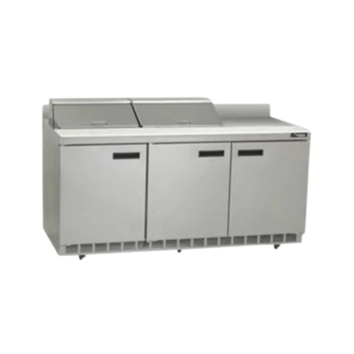 Delfield ST4472NP-12 72" 3-Door Sandwich and Salad Prep Table, 12 Pans, Stainless Steel