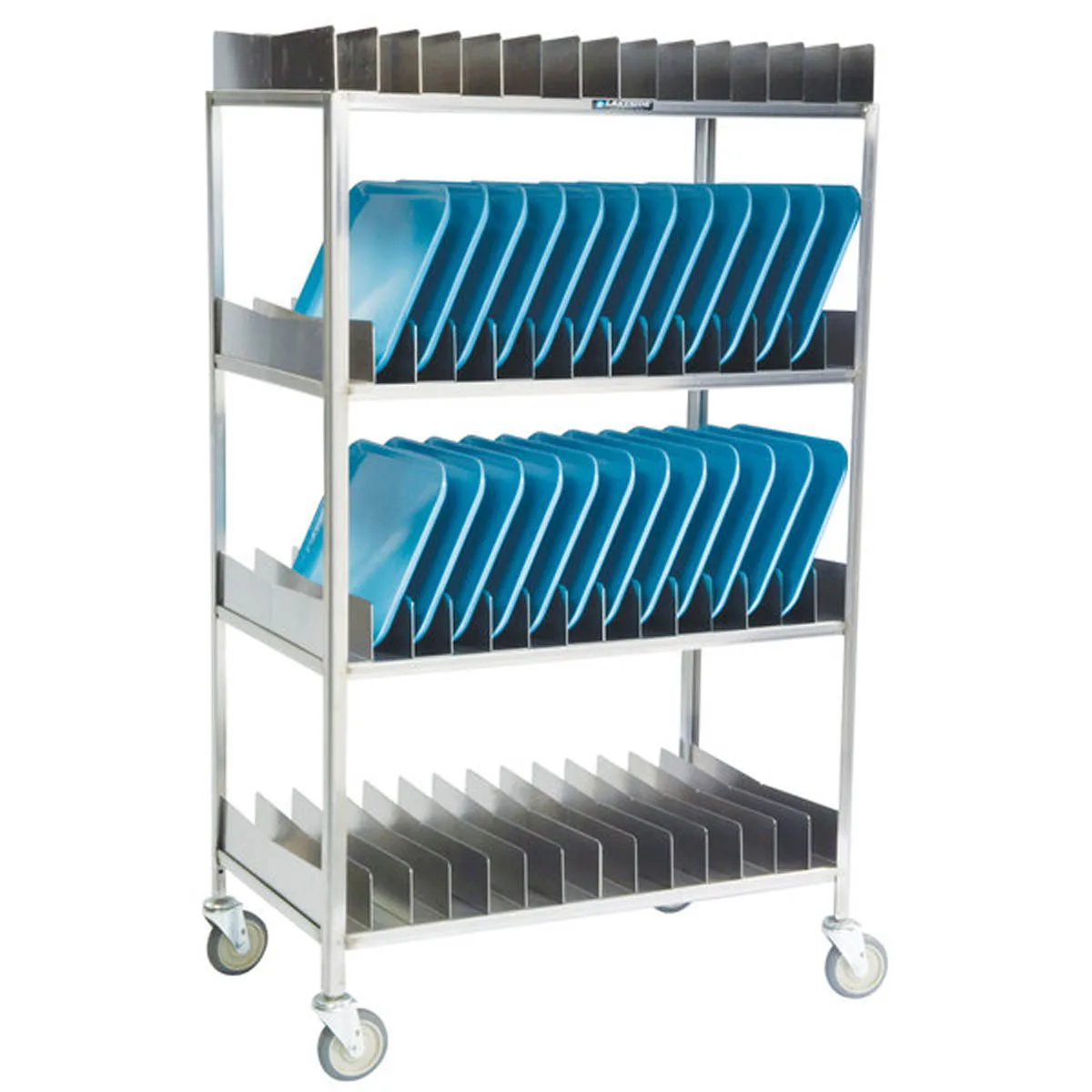 Lakeside 868 Stainless Steel Tray Drying Rack with 4 Shelves and 56 Pan Capacity
