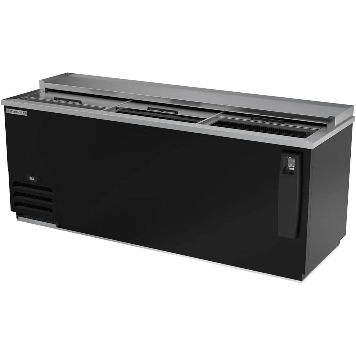 Beverage Air DW79HC-B 80" Black Deep Well Bottle Cooler, 24.1 cu. ft.