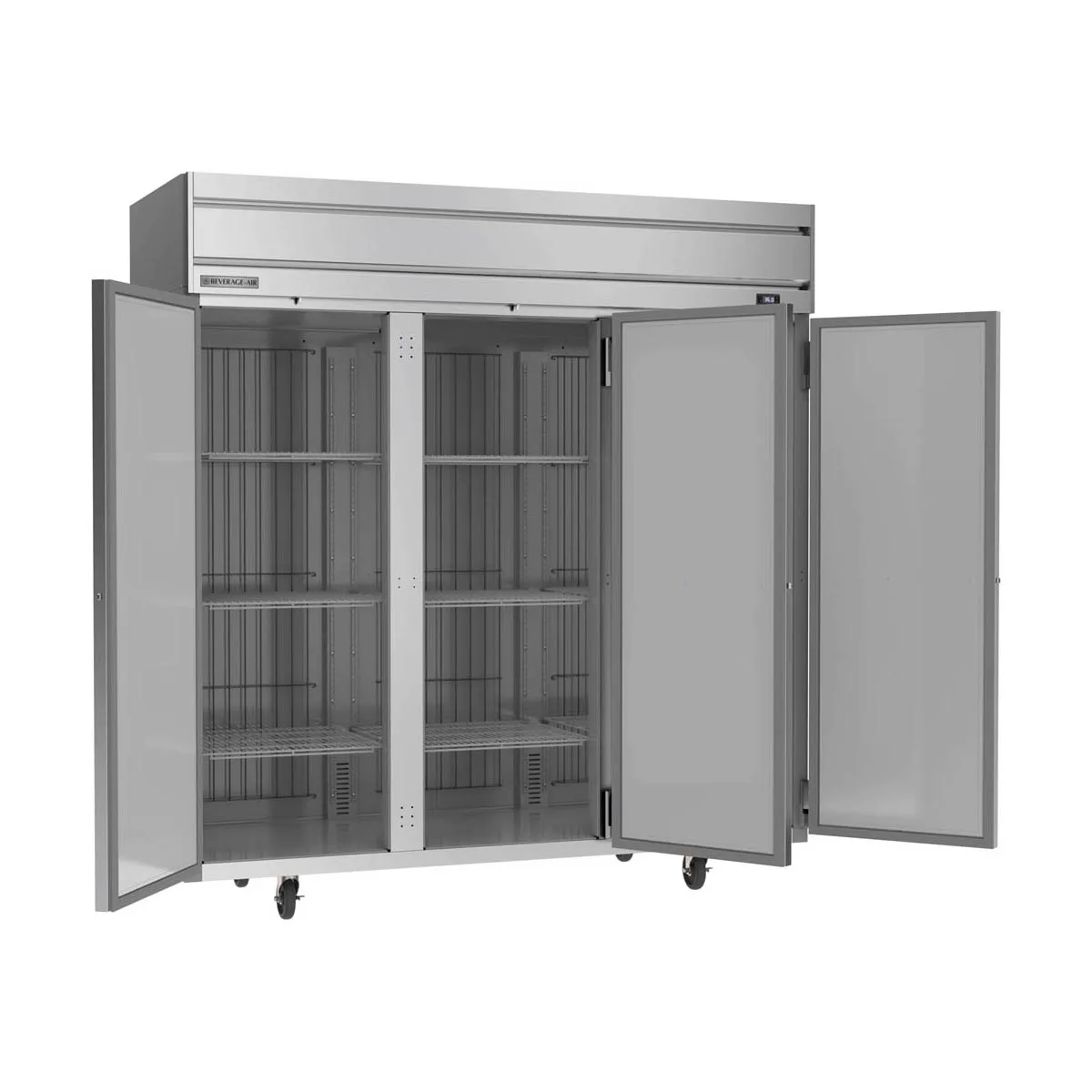 Beverage Air HR3HC-1S 78" 3-Section Reach-In Refrigerator w/ 3 Solid Full Doors, Top Mounted, 1/3 hp, 71.5 cu. ft.