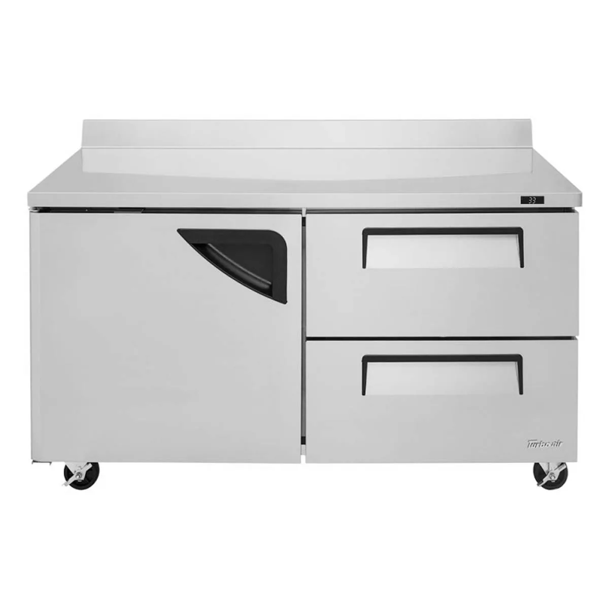 Turbo Air TWR-60SD-D2-N 60" 2-Section Worktop Refrigerator w/ 1 Door & 2 Drawers, 16 cu. ft.