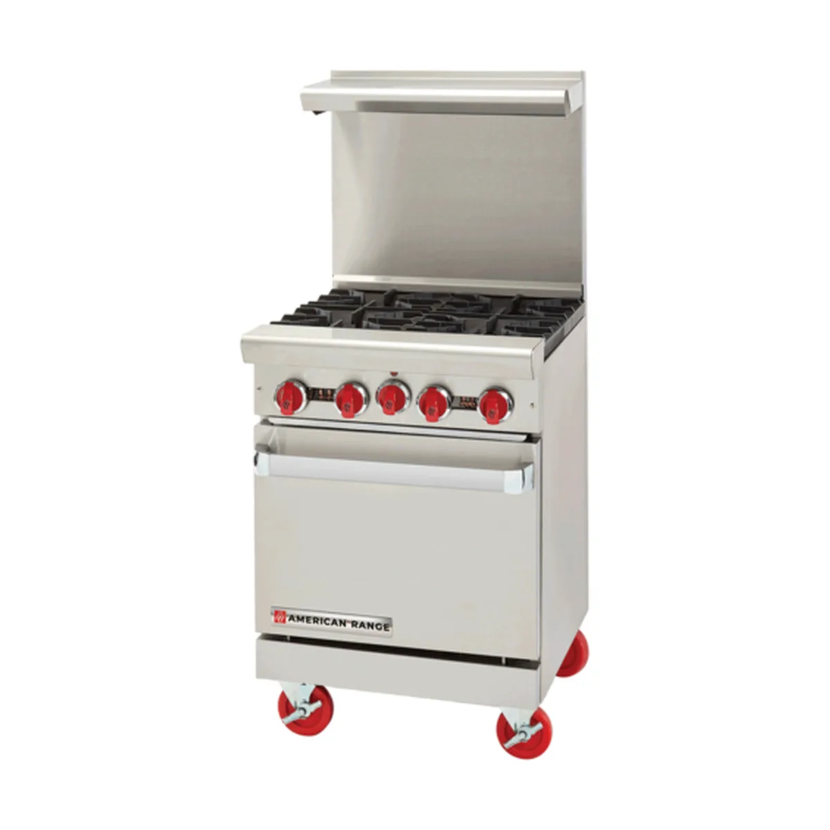 American Range AR-4-SB 24" Gas Restaurant Range w/ (4) Open Burners, (1) Cabinet Base, 128.000 BTU