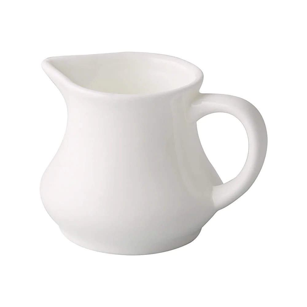 CAC China GDC-PC4 - Creamer Pitcher, 4‑5 oz (2‑3/4" × 2‑1/2"), White Porcelain Handle - 1 Dozen