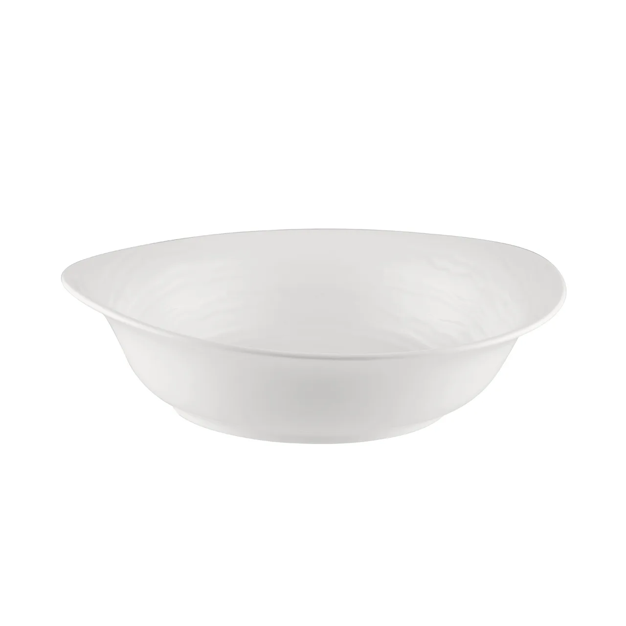 CAC China BHM-B12 Bahamas Bowl - 12" Round Embossed Porcelain Bone White 57.5 Oz Use - Dozen