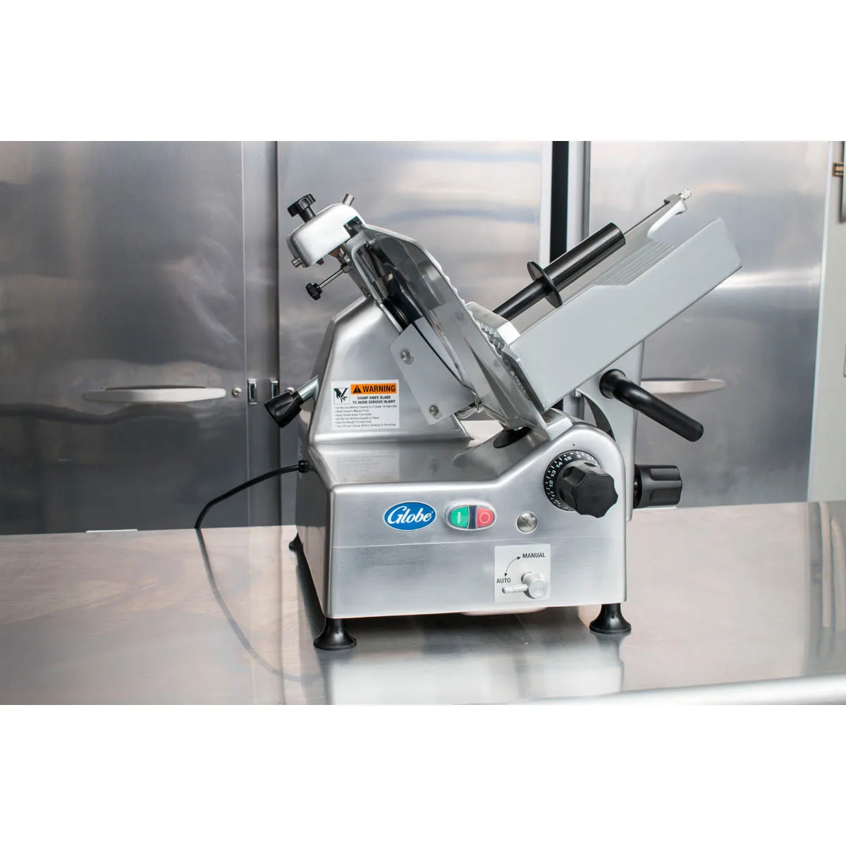 Globe G12A G-Series 12" Medium-Duty Automatic Meat Slicer, Belt-Driven, 1/2 HP