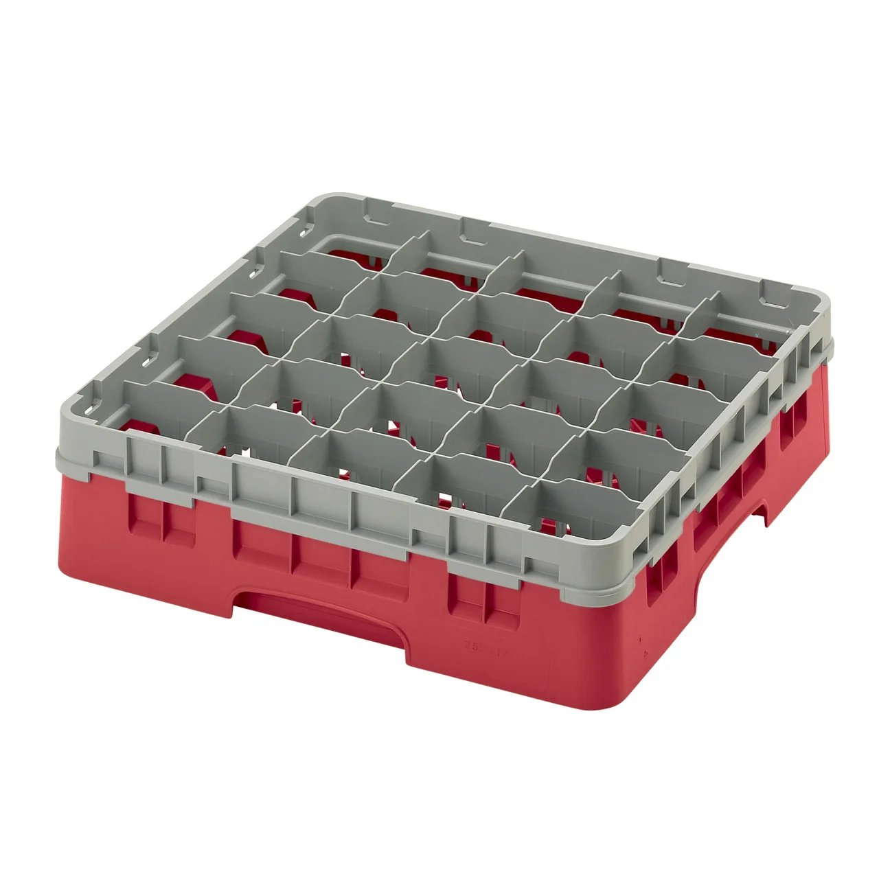 Cambro 25S418163 Camrack Glass Rack, Red, Full Size, 19-3/4 x 19-3/4, 25 Compartments