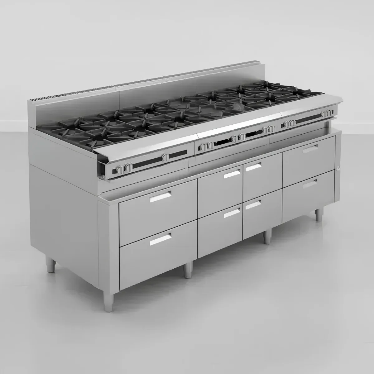 Garland US Range UN17R114 114" 8 Drawers Polar Cuisine Refrigerated Chef Base, Remote