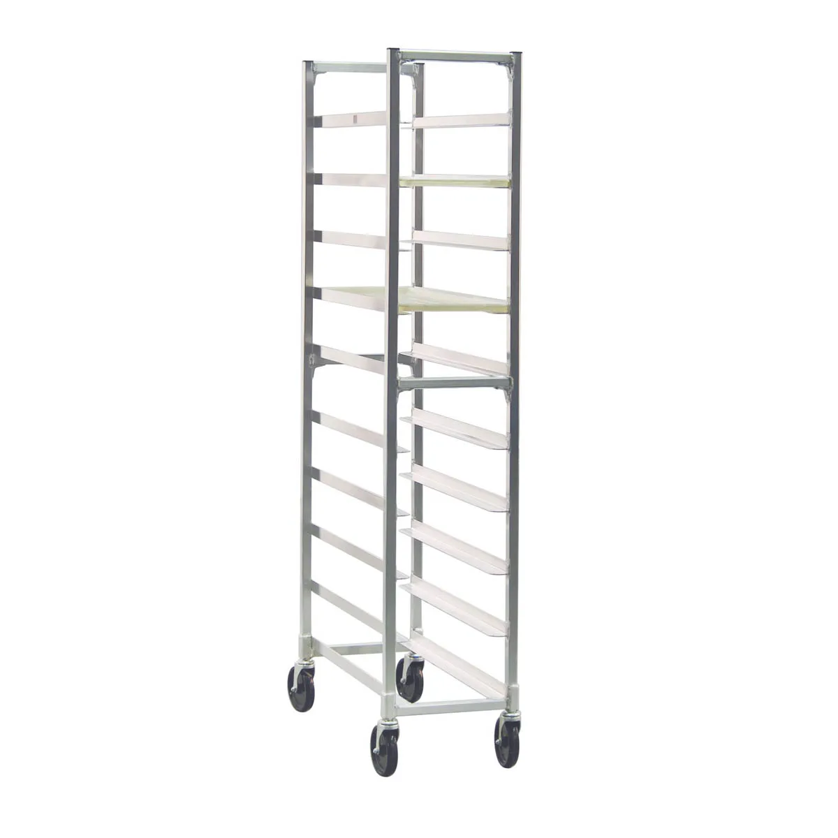 New Age 1343 End Load Mobile Platter Rack w/ 10 Platter Capacity 