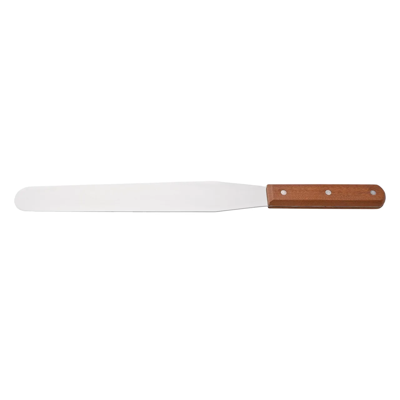 CAC China TNRW-10SP Commercial Spatula, 10"L, Stainless Steel with Wood Handle