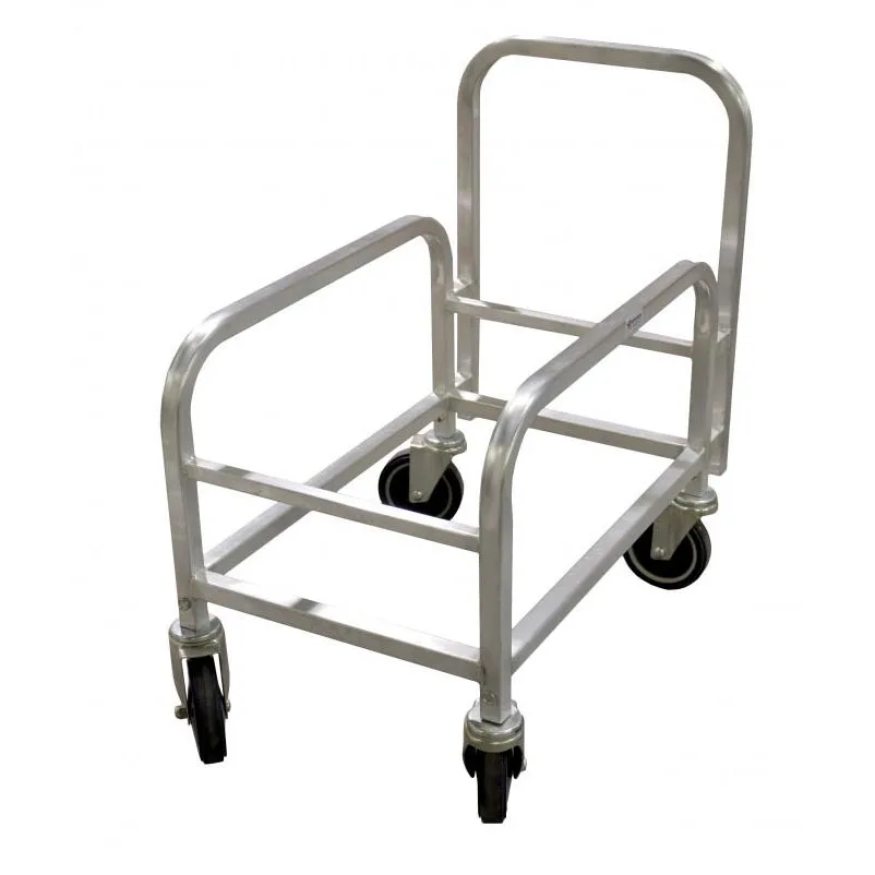 Omcan USA 18315 Cart – Aluminum, 24-33" Height, 5" Casters, Mobile, Handle, 1 Lug, Knock‑Down