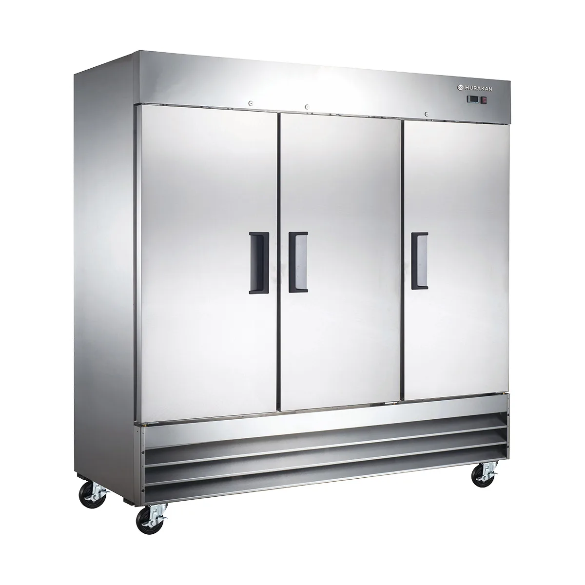 Hurakan HKN-GXE72R3E 81" 3 Solid Door Reach-In Refrigerator, Bottom Mounted, 72 cu. ft