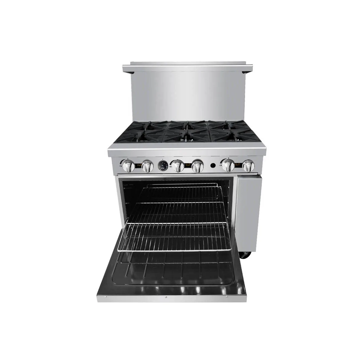 Atosa USA AGR-6B-LP 36" LP Gas Restaurant Range w/ (6) Open Burners & (1) Oven, 219.000 BTU