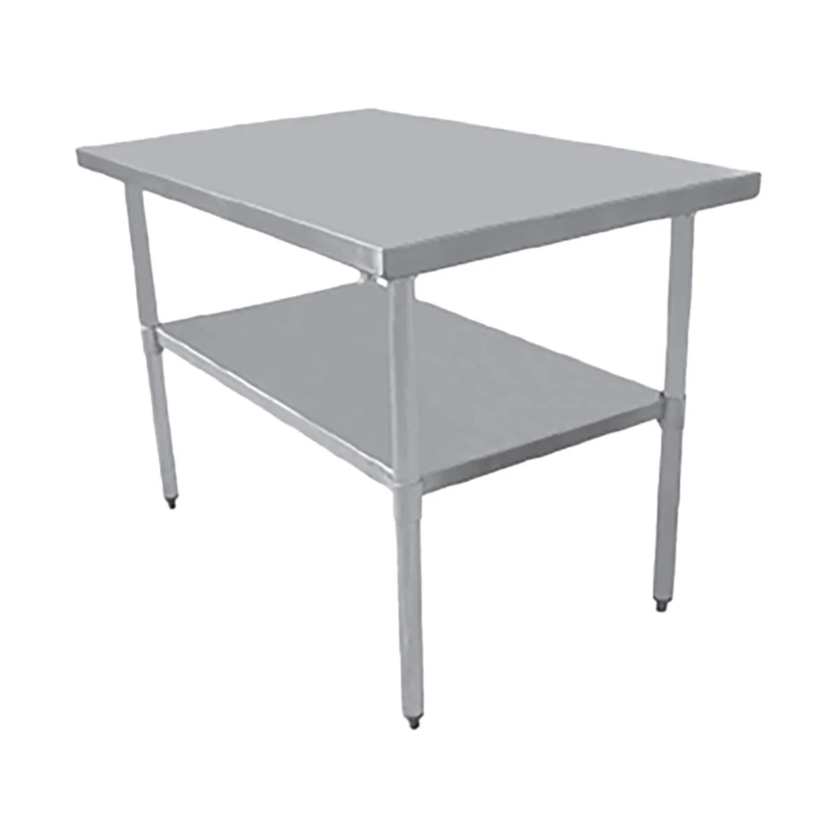 Serv-Ware T1824CWP-4 24" Open Base Work Table, Galvanized Base / Flat Top (Without Backsplash)