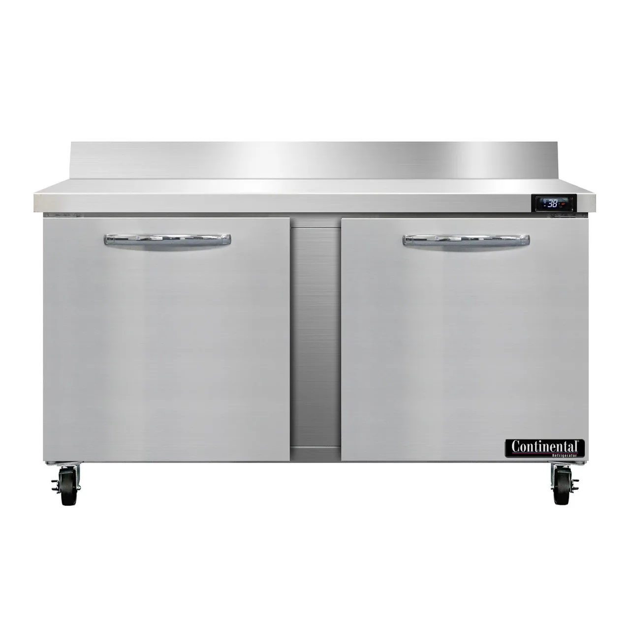 Continental Refrigerator SW60NBS 60" 2-Section Worktop Refrigerator w/ 2 Doors, 17 cu. ft.