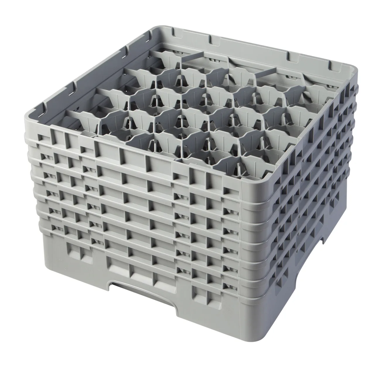 Cambro 20S1114151 Camrack Glass Rack, Soft Gray, 20 Compartments, Full Size, 19-3/4" x 19-3/4"